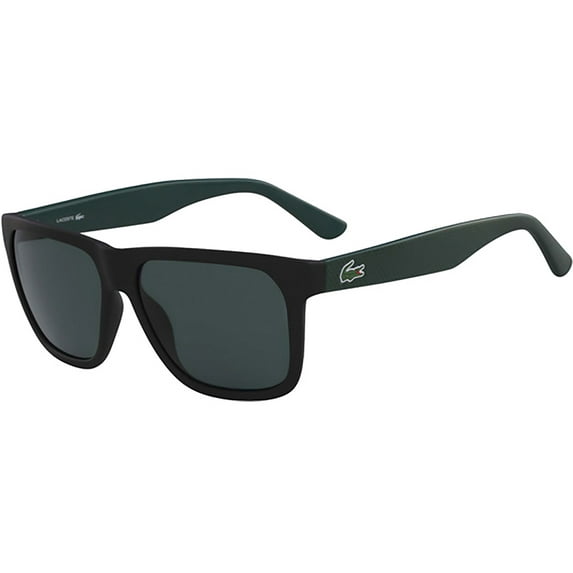 Lacoste Men's Matte Onyx/Green Petite Pique Soft Square Classic Sunglasses - L732S-004