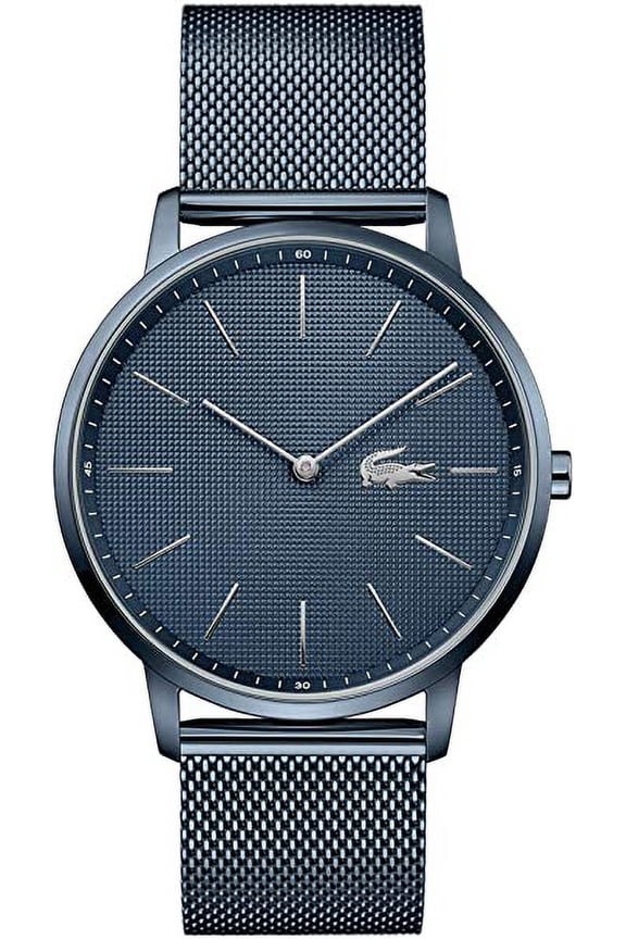 Men's Moon Quartz Watch with Stainless Steel Strap, Blue, 20 (Model: 2011057)