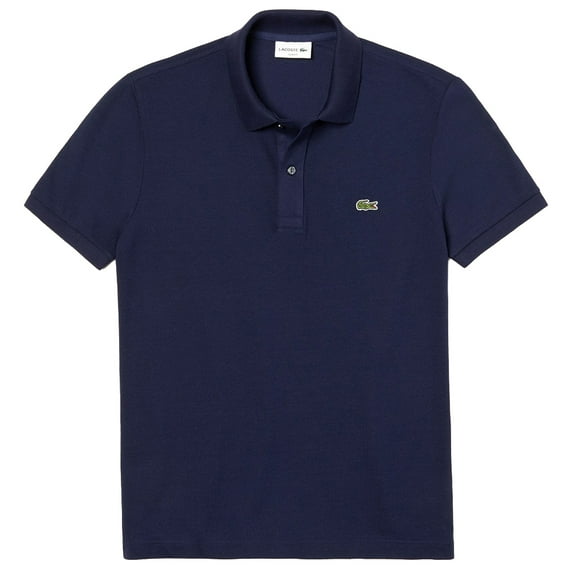 Lacoste Men's PH4012 Cotton Short Sleeve Logo Casual Polo Shirt Navy S