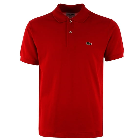 Lacoste Men's PH4012 Cotton Short Sleeve Logo Casual Polo Shirt Red L