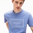 thumbnail image 1 of Lacoste Men's Reflective Logo Motion Regular Fit Cotton T-shirt Blue Size 8, 1 of 3