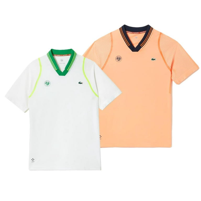 Lacoste Men`s Roland Garros 2023 Performance Tennis Polo XXL(EUR7) White/Tarragon ) - Walmart.com