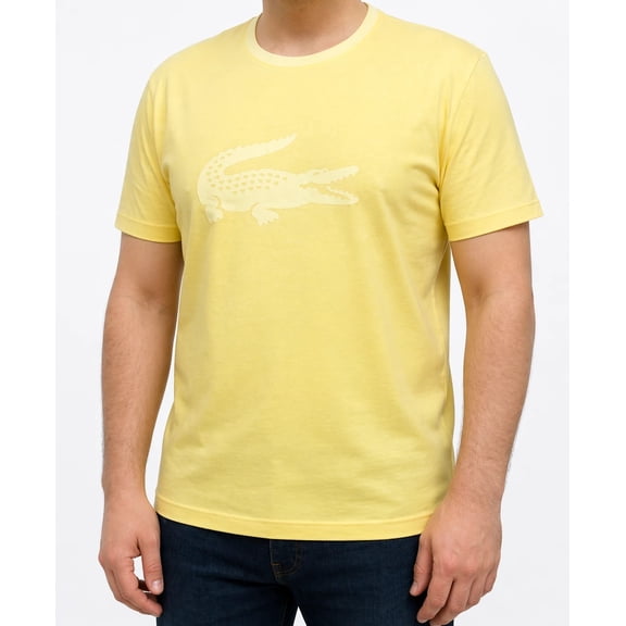 Lacoste Men's Short Sleeve Crewneck T-Shirt W/Laser Print Size Large