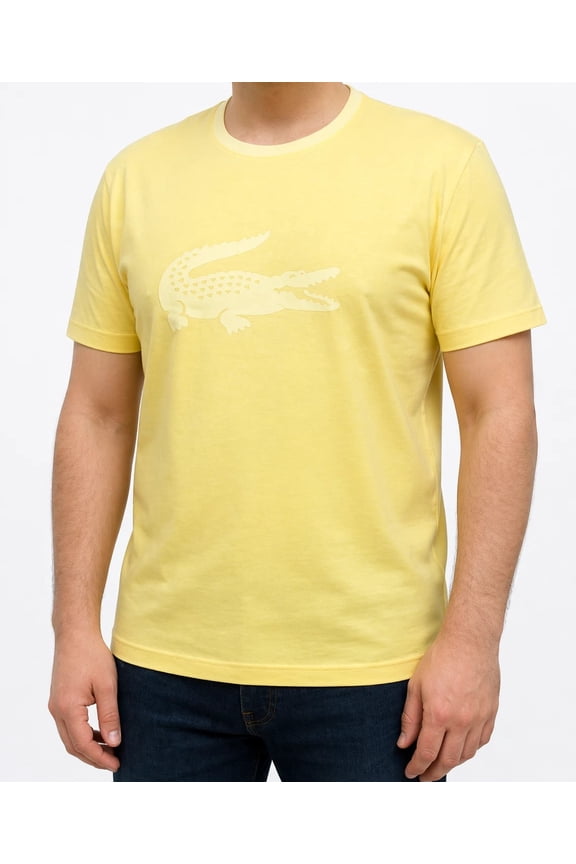 Men's Short Sleeve Crewneck T-Shirt W/Laser Print Size Large