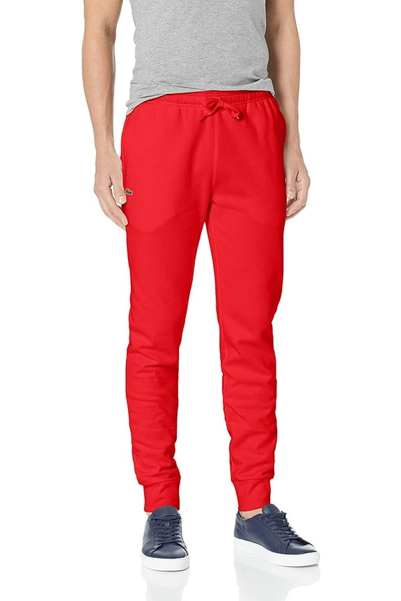 Men's Sport Fleece Jogger Sweatpants, Red, Large