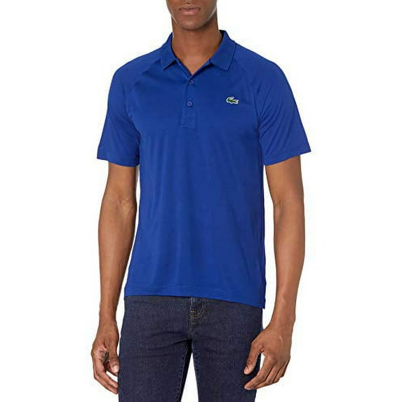 Lacoste Men's Sport Short Ultra Dry Raglan Sleeve Polo, Cosmic, Medium