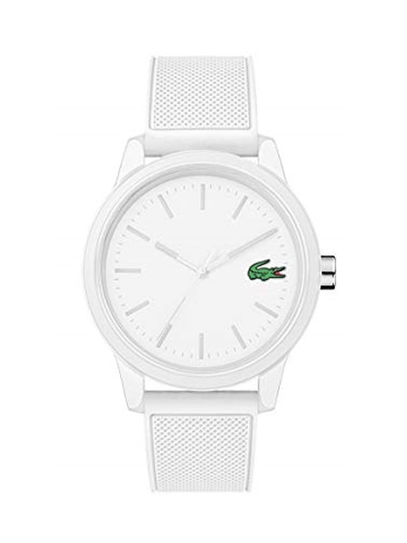 Men's TR90 Quartz Watch with Rubber Strap, White, 20 (Model: 2010984)