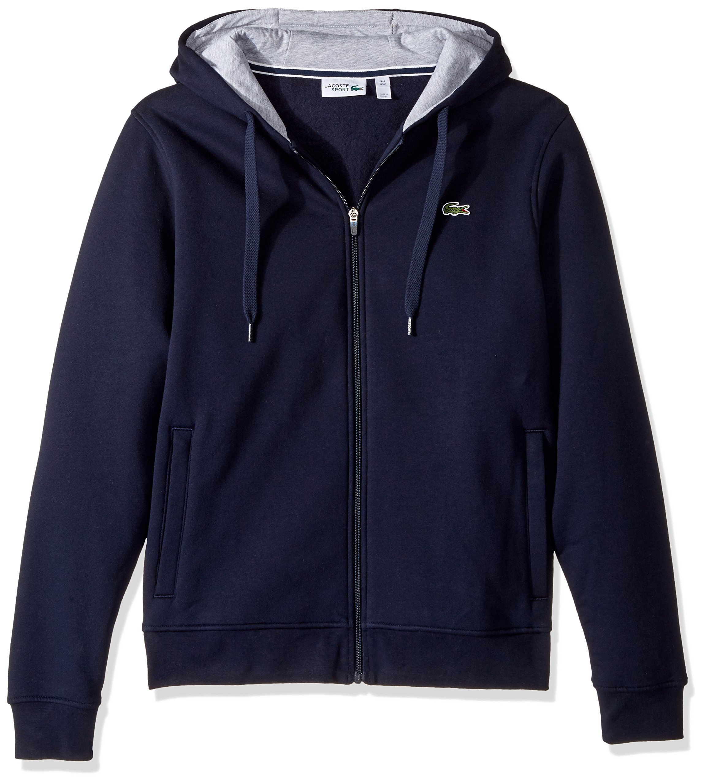 Lacoste full zip fleece hoodie hotsell