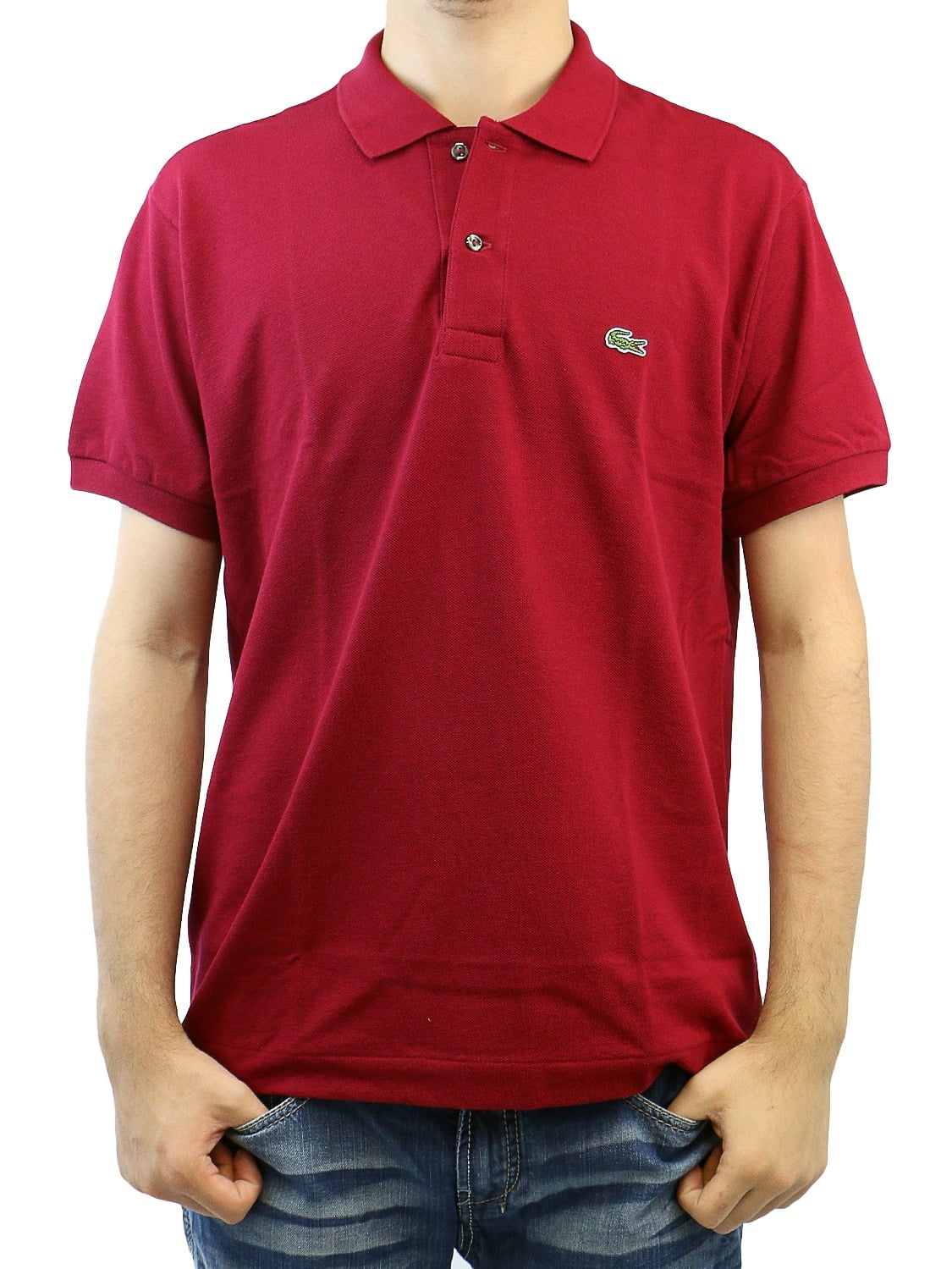 Tシャツ・カットソー LACOSTE SS24 Classic fit Cotton pique Polo Shirt (1212 IXV) Lacoste Mens Classic Pique Polo Shirt Bordeaux Red 2XL