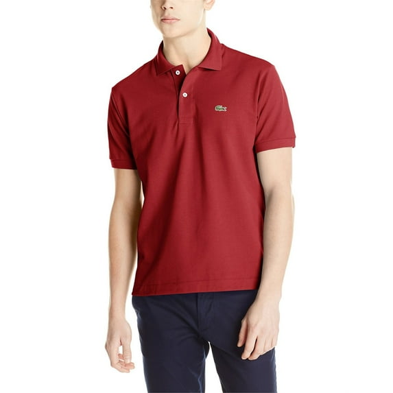 Lacoste Mens Classic Pique Polo Shirt Short Sleeve Knit Red XS