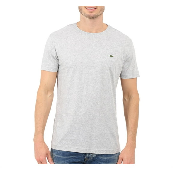 Lacoste Mens Crew Neck Pima Cotton Jersey T-shirt Grey Chine TH6709 CCA