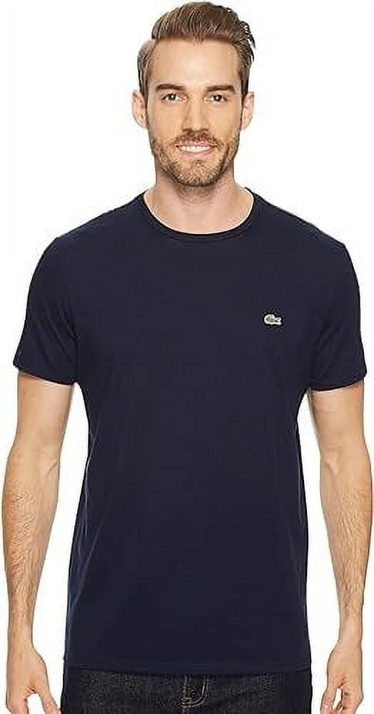 Tシャツ・カットソー Lacoste Men's Crew Neck T-Shirt Navy TH6709-166 Lacoste Mens Crew Neck Pima Cotton Jersey T-shirt Navy Blue