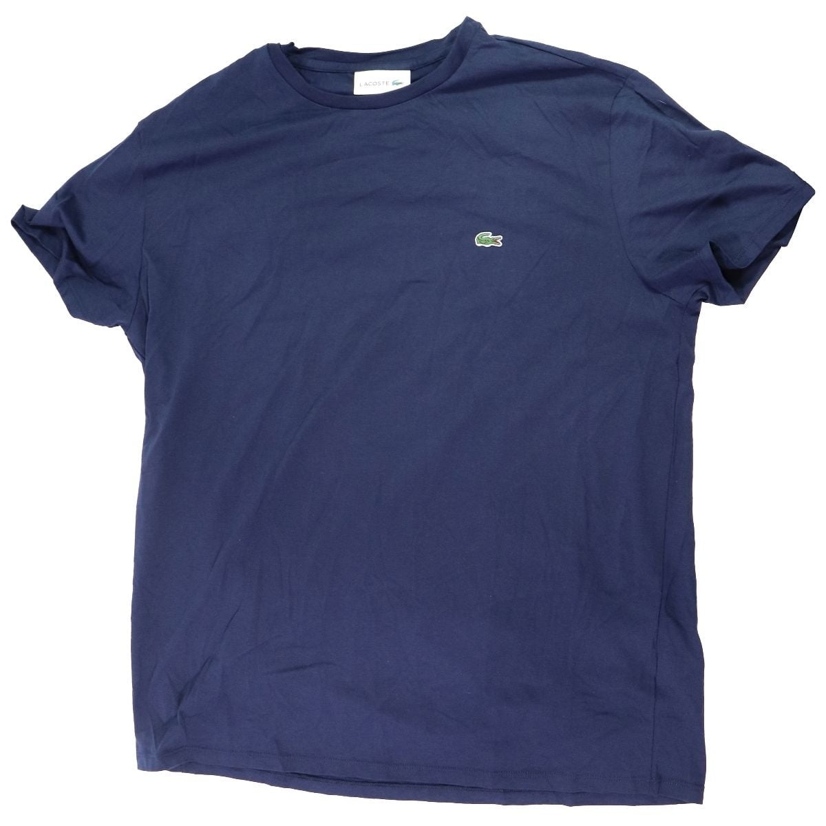 Tシャツ・カットソー Lacoste Men's Crew Neck T-Shirt Navy TH6709-166 Lacoste Mens Crew Neck Pima Cotton Jersey T-shirt Navy Blue
