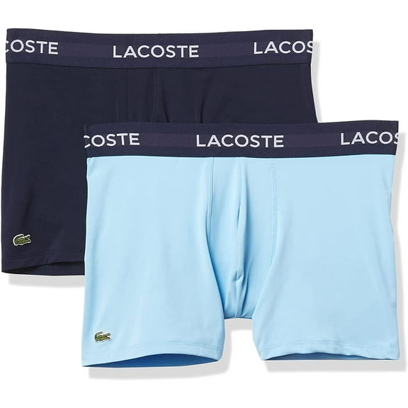 Lacoste Mens Motion Classic 3 Pack Microfiber Trunks X-Large Navy Blue/Methylene-tropical