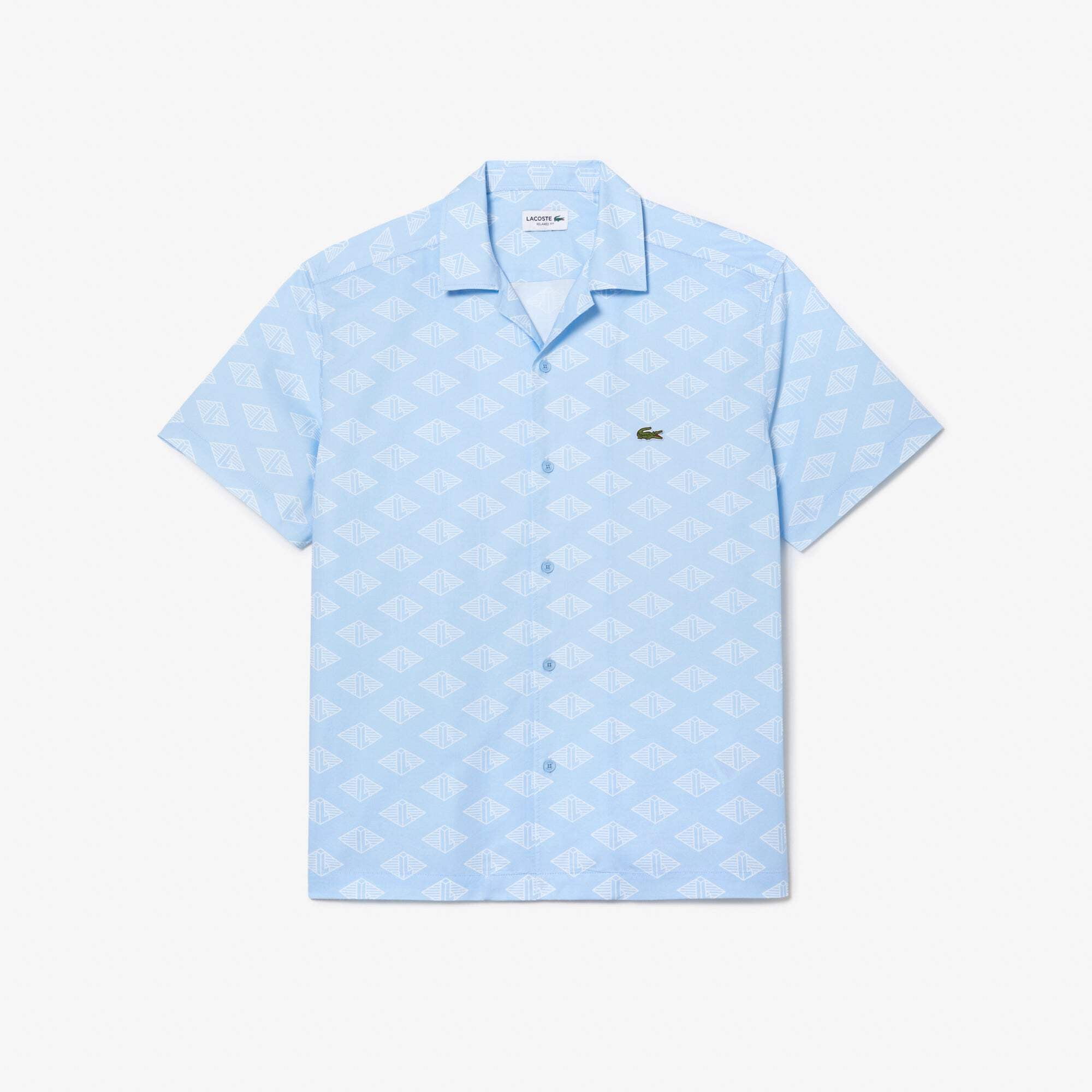 Lacoste Mens Short Sleeve Monogram Print Shirt Overview