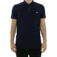 thumbnail image 1 of Lacoste Mens Slim Fit Pique Polo Navy Blue PH4012 166, 1 of 2