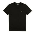 thumbnail image 1 of Lacoste Mens V-neck Pima Cotton Jersey T-shirt Black TH6710 031, 1 of 3