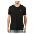 thumbnail image 1 of Lacoste Black Short Sleeve Pima Cotton V-Neck Jersey T-Shirt - 6/XL, 1 of 5