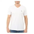 thumbnail image 1 of Lacoste Mens V-neck Pima Cotton Jersey T-shirt White TH6710 001, 1 of 4