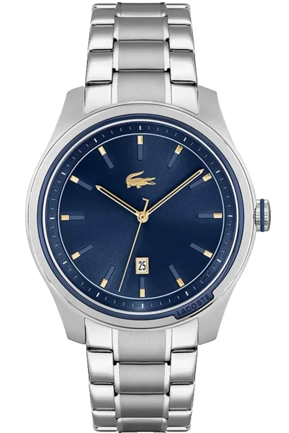 Musketeer 2011149 Blue Stainless Steel Silver Bracelet 43MM Mens Watch