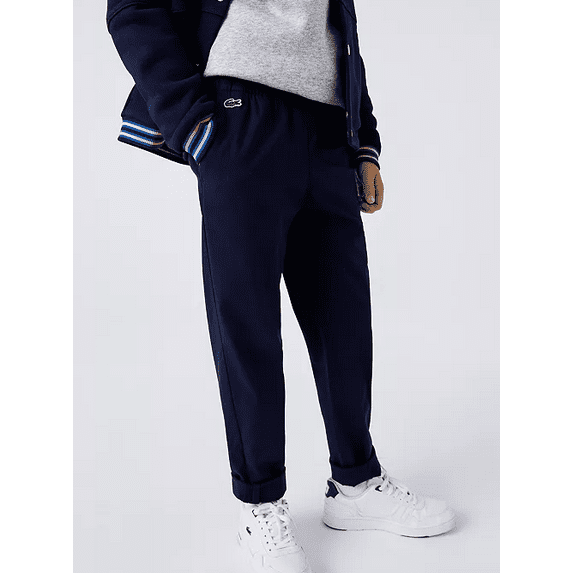 Lacoste NAVY BLUE Boys' Stretch Cotton Gabardine Chino Pants, US 14
