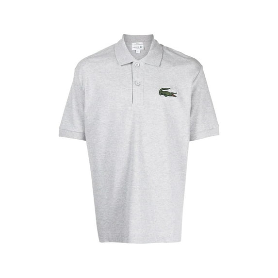 Lacoste Original Loose Fit 80's Croc Unisex Polos Size L, Color: Silver Chine