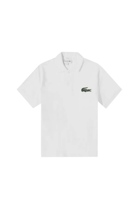 Original Loose Fit 80's Croc Unisex Polos Size L, Color: White