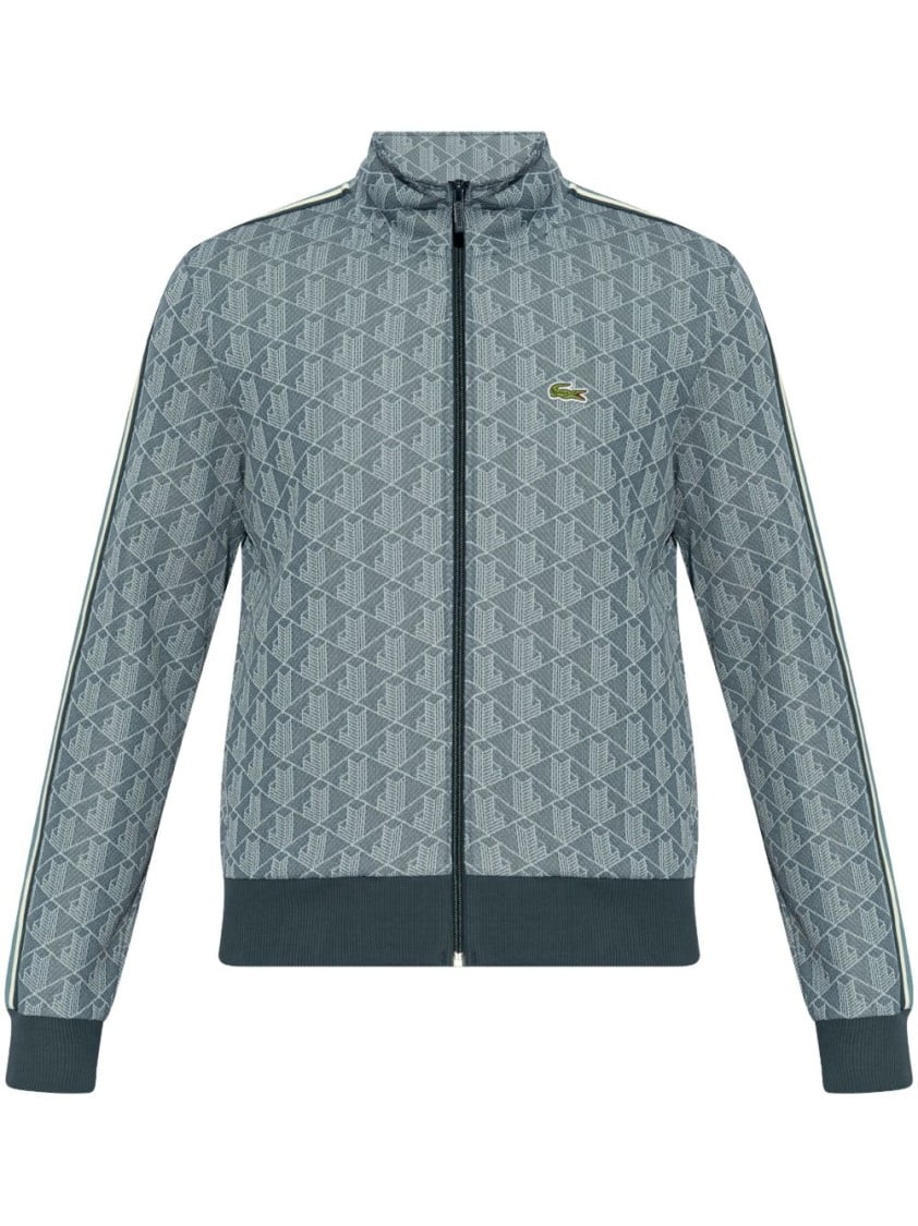 トップス LACOSTE Monogram Jacquard Track Jacket Lacoste Monogram Jacquard Track Jacket in Brown for Men | Lyst