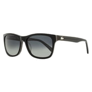 Lacoste Polarized Men's Black Soft Square Pique Temple Sunglasses - L683SP 001