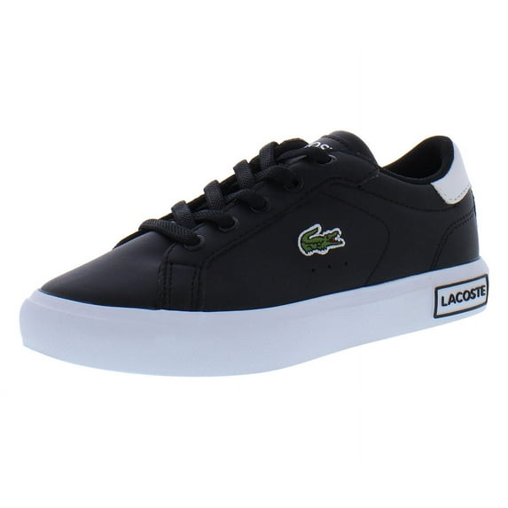 Lacoste Powercourt PS Boys Shoes Size 12.5, Color: Black/White