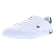 Lacoste Powercourt 2.0 123 1 Sma Leather Mens Shoes Size 9.5, Color: White/Dark Green