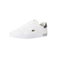 thumbnail image 1 of Lacoste Powercourt 2.0 124 3 SMA Leather Trainers, White, 1 of 9