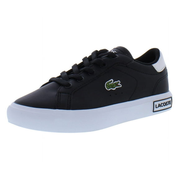 Lacoste Powercourt PS Boys Shoes Size 11.5, Color: Black/White