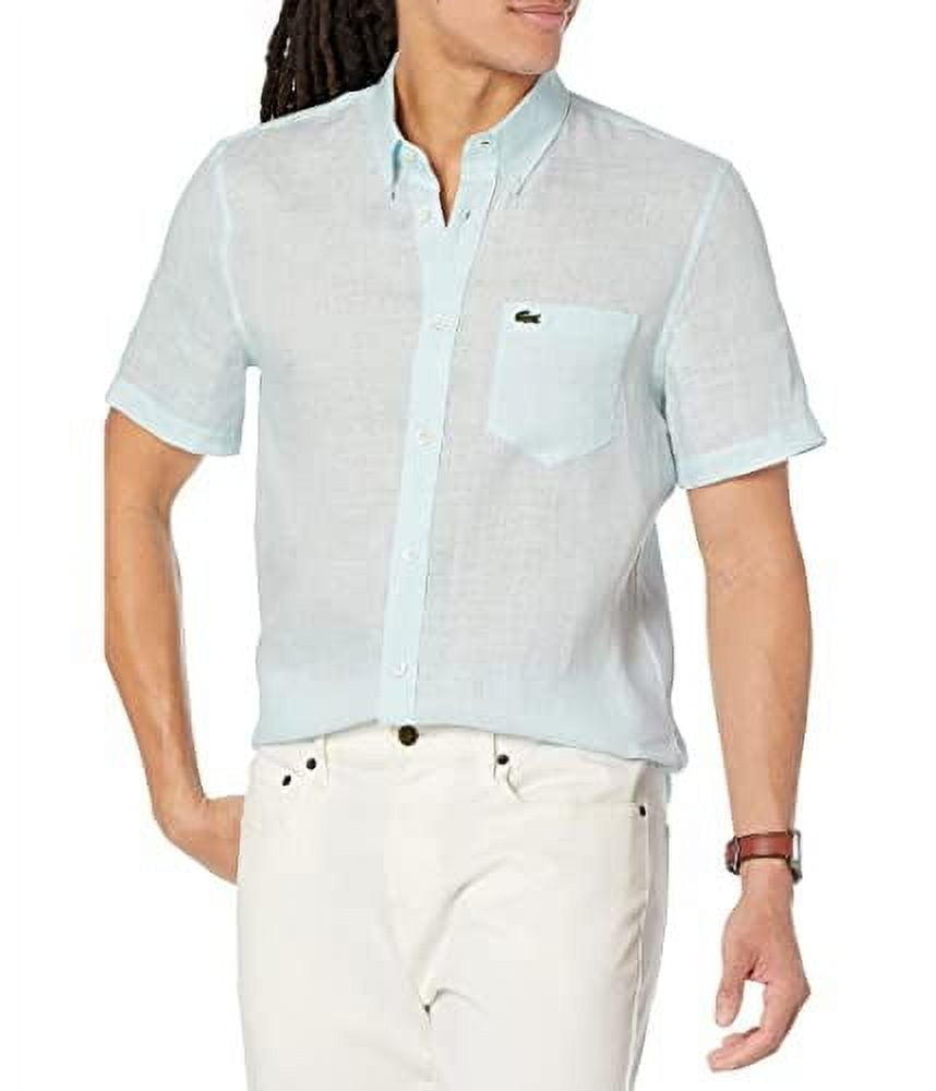 Lacoste RILL Men's Short Sleeve Button Down Shirt with Front Pocket, US  Large - Walmart.com, image size:858x1000