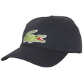 thumbnail image 1 of Men's Lacoste Black Oversized Crocodile Strapback Cap - OSFA, 1 of 3