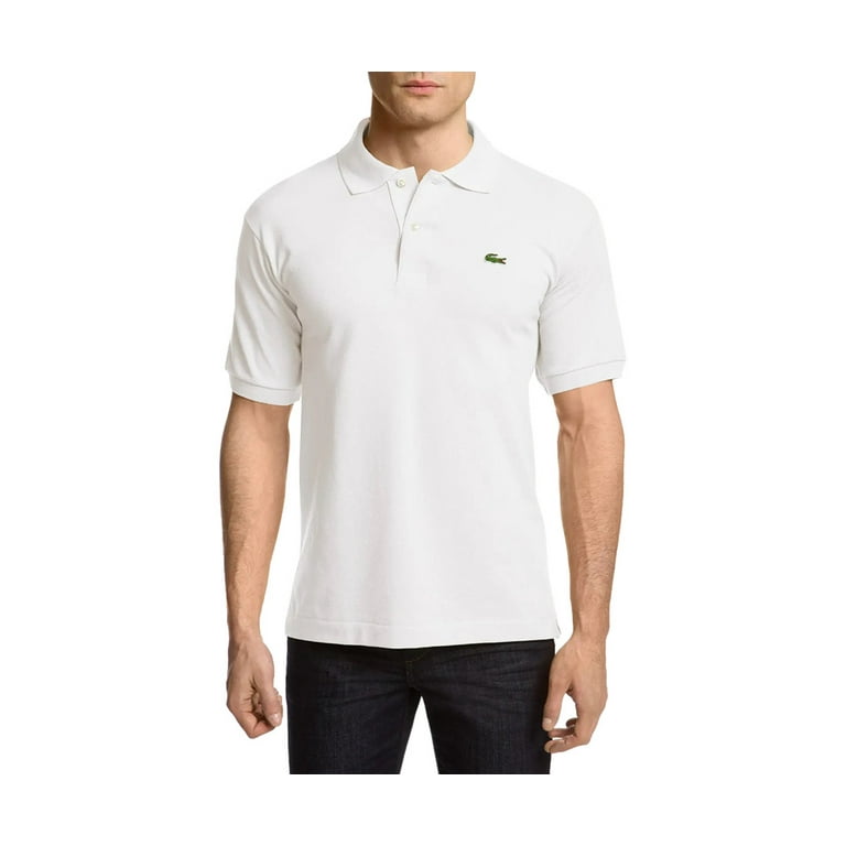 Lacoste Regular Fit Pique Mens Polos Size S Color White