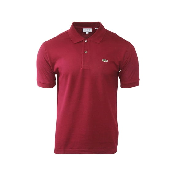 Lacoste Short Sleeve Classic Pique Mens Polos Size L, Color: Bordeaux