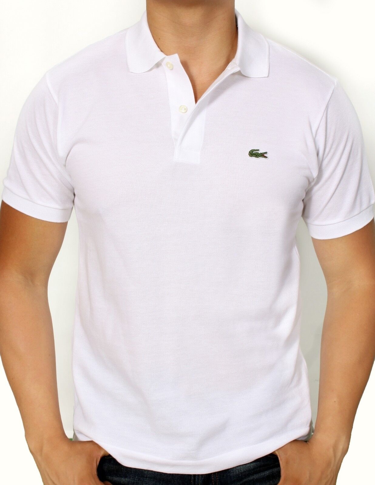 Lacoste WHITE Men's Classic Fit Short Sleeve Polo Shirt, US 2X-Large - image 1 of 4