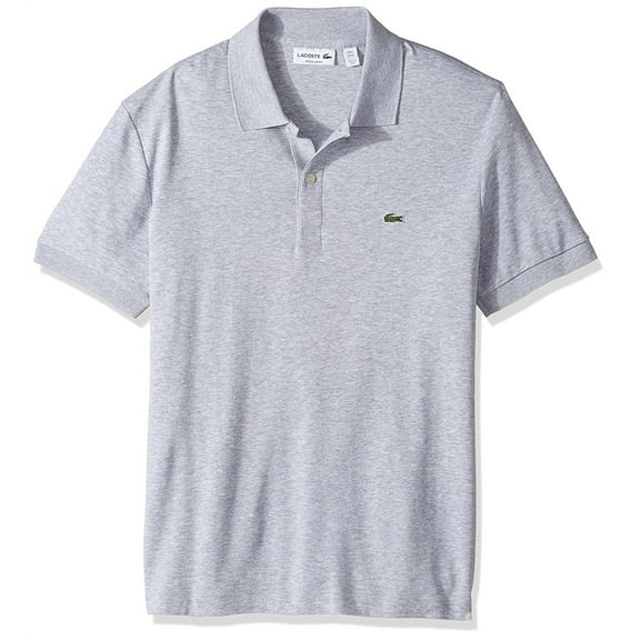 Lacoste Short Sleeve Jersey Interlock Regular Fit Mens Polos Size L, Color: Silver Chine
