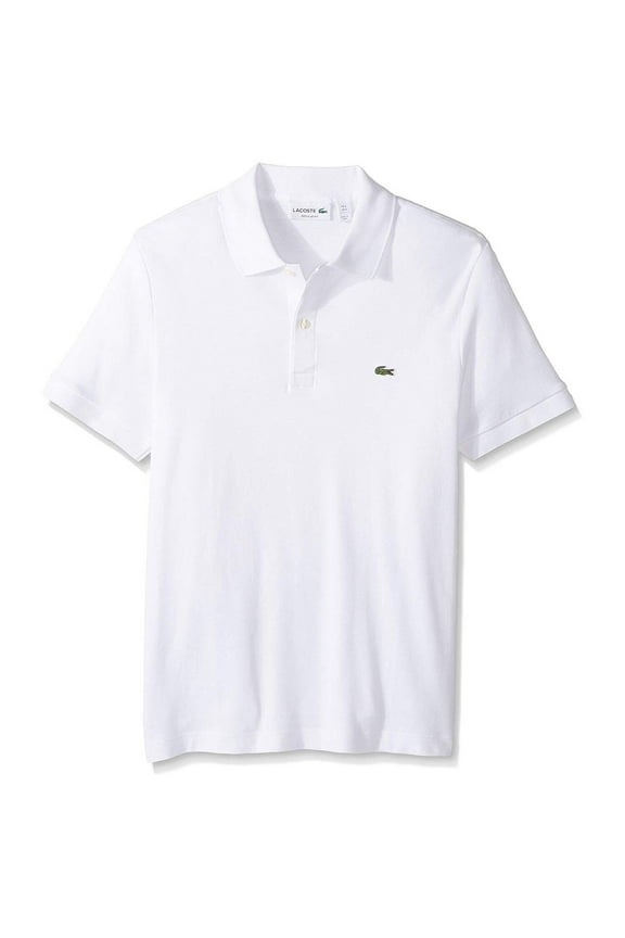 Short Sleeve Jersey Interlock Regular Fit Mens Polos Size S, Color: White