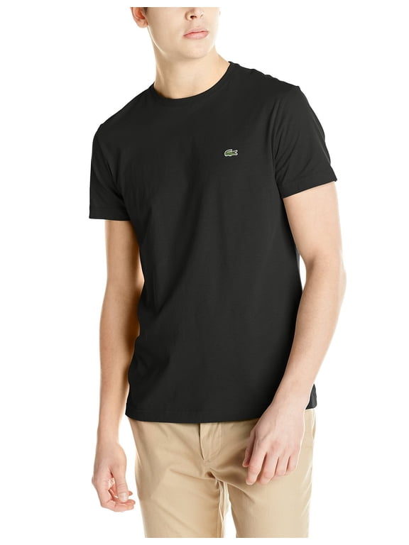 men's short sleeve jersey pima regular fit crewneck t-shirt, black, 8