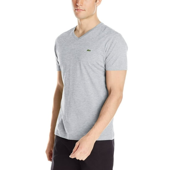 Lacoste Short Sleeve Jersey Pima Regular Fit V Neck T-Shirt - Mens