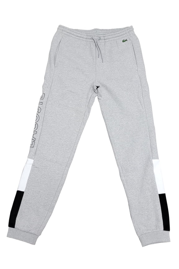 Silver Chine/Whit/Blk Branded Colorblock Fleece Jogging Pants - 7/2XL