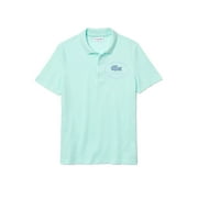 Lacoste Slim Fit Embroidered Crocodile Cotton Pique Polo Mens T-Shirt Turquiose ph9733-nre