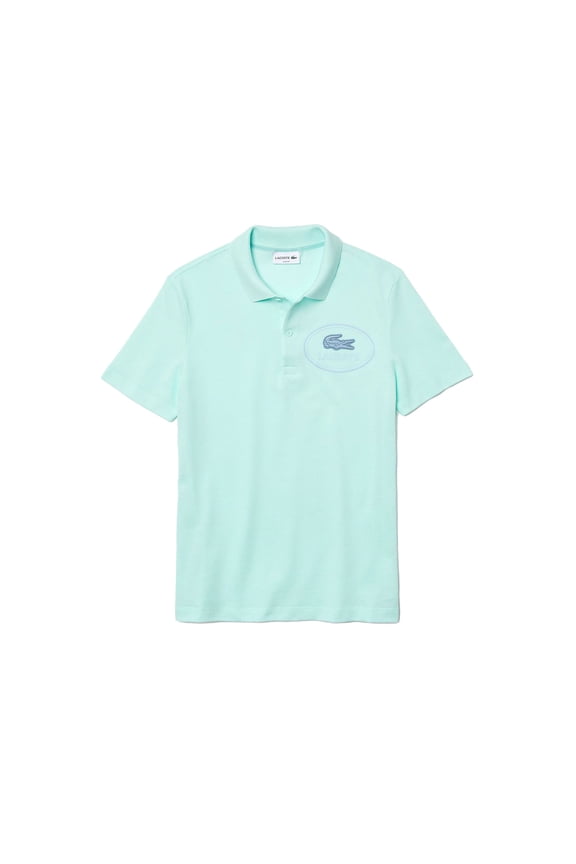 Slim Fit Embroidered Crocodile Cotton Pique Polo Men's T-Shirt Turquiose ph9733-nre