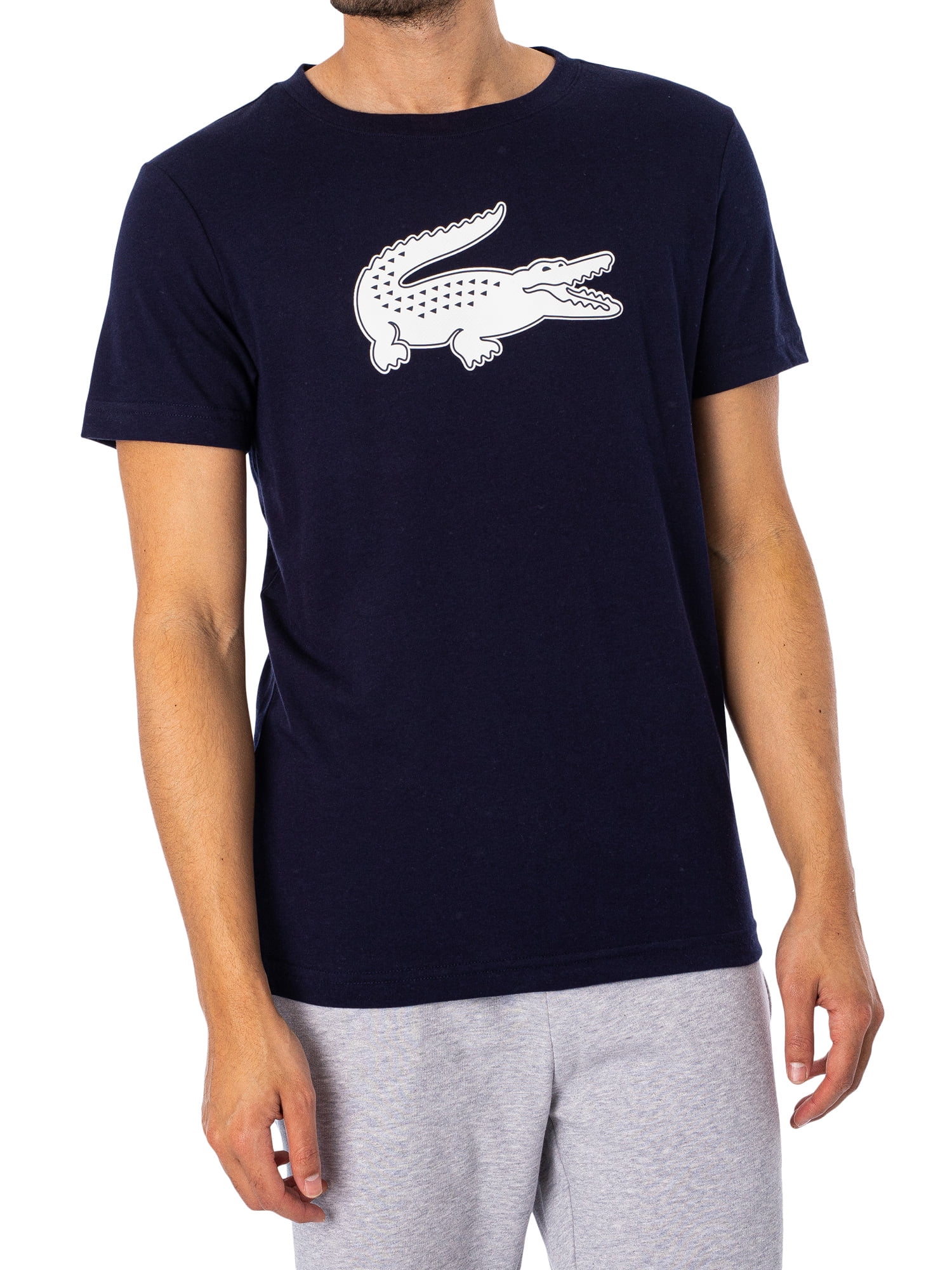 Blue Lacoste Sport 3D Print Crocodile T shirt Bahrain Ubuy