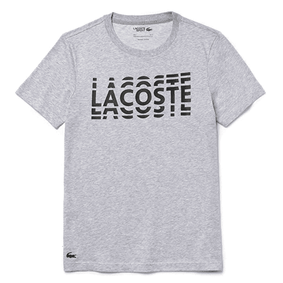 Lacoste Sport Men's Short Sleeve Graphic Cotton Blend T-Shirt, Color Options