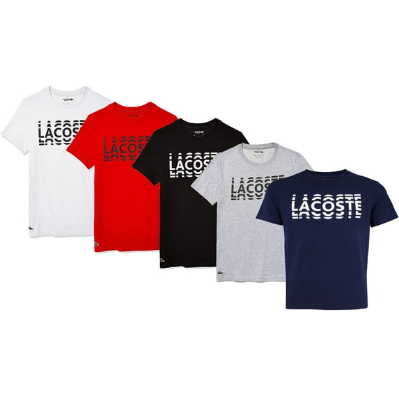 Lacoste Sport Men's Short Sleeve Graphic Cotton Blend T-Shirt, Color Options