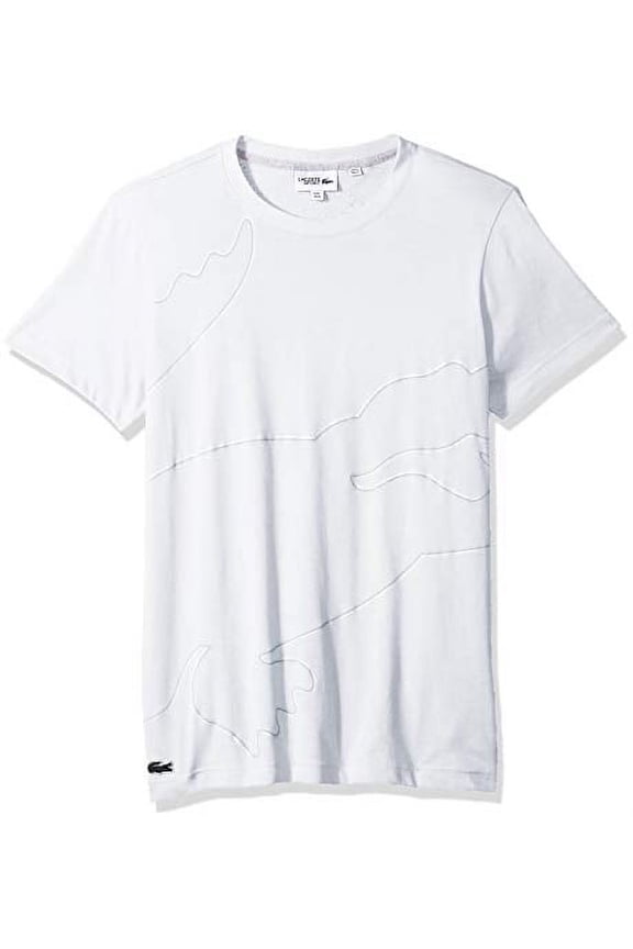 Sport Short Sleeve Outlined Big Croc Mens Active Shirts & Tees Size L, Color: White/Elephant Grey/Platinum/Silver Chine