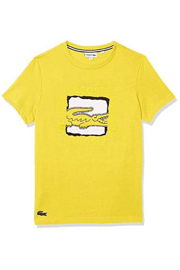 Sport Short Sleeve Techinical Jersey Croc Mens Active Shirts & Tees Size Xl, Color: Jonquille/Black White